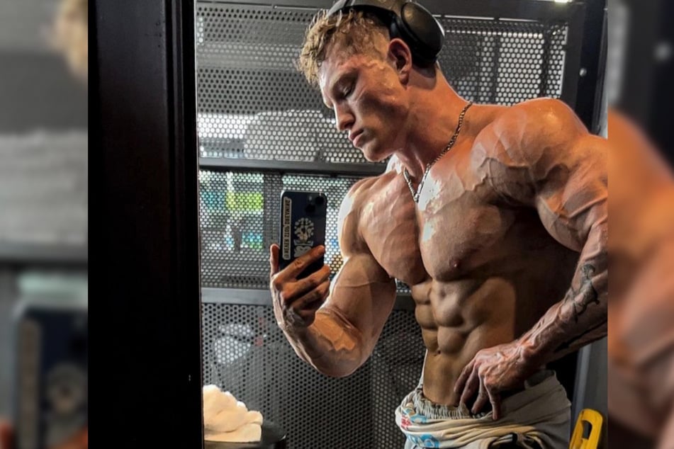 Anton Ratushnyi (19) mag es, seine Muskelberge zu präsentieren.