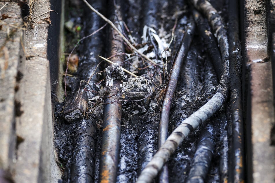 Durch die Brandsätze wurden etliche Kabel zerstört, die zur Steuerung von Weichen und Signalen notwendig sind.