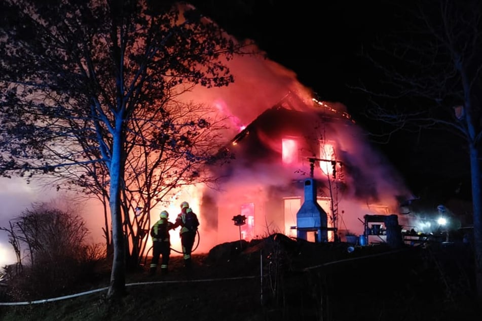 Die Flammen zerstörten das gesamte Haus.