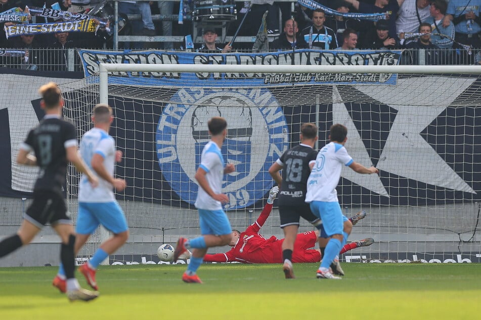 Der letzte Gegentreffer für die Chemnitzer war das Tor des Plaueners Johann Martynets (26) bei der 0:1-Niederlage gegen den VFC Mitte Oktober.