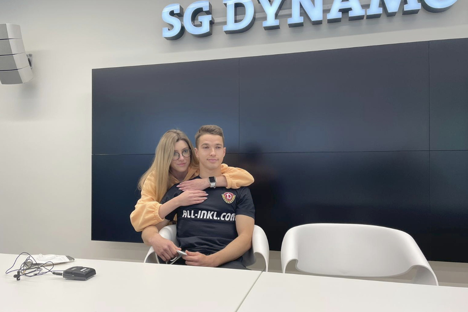 Kyrylo Melichenko (23) Anfang April mit seiner Freundin Anya. Sie hat den Kontakt zu Dynamo hergestellt.