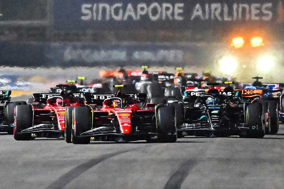 Die beiden Ferraris konnte am Start ihre Position verteidigen.