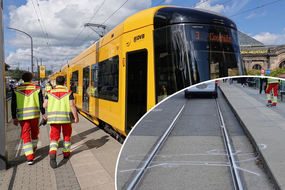 Schwerer Unfall in Dresden: Linie 3 mit Fußgänger kollidiert!