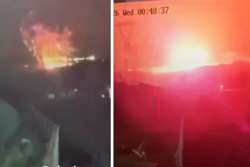 Kamera monitorująca w pobliżu nagrała moment upadku.