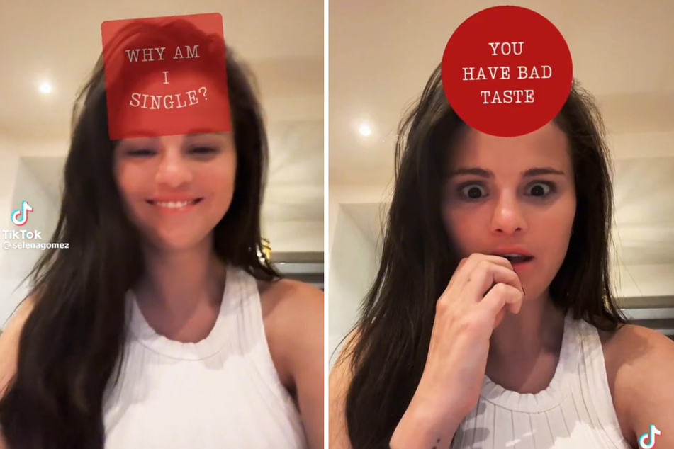 Selena Gomez shared a hilarious TikTok on Friday, where a filter called her out for having "bad taste" in men.