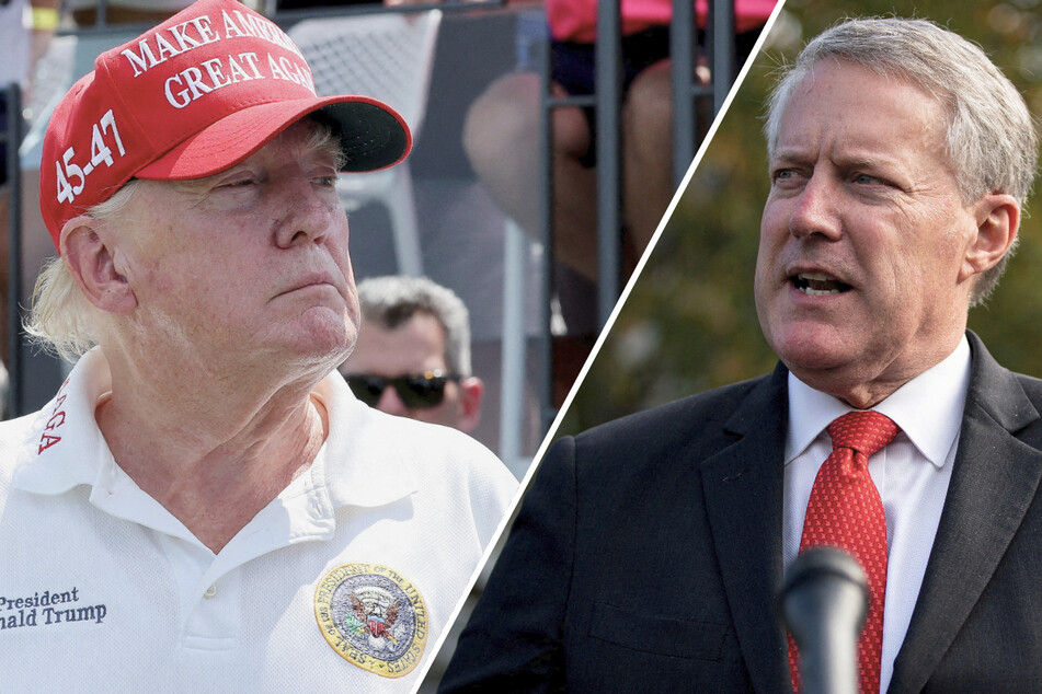 Donald Trump's former White House chief of staff Mark Meadows (r.) will be arrested and booked as part of the Georgia election interference case after a failed appeal.