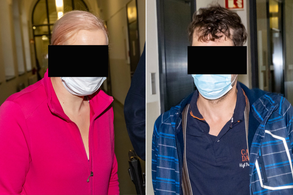 Ronny W. (42, r.) kletterte über den Zaun einer Gärtnerei, um Blumen für seinen Garten zu klauen. Tina U. (35, l.) stand Schmiere.