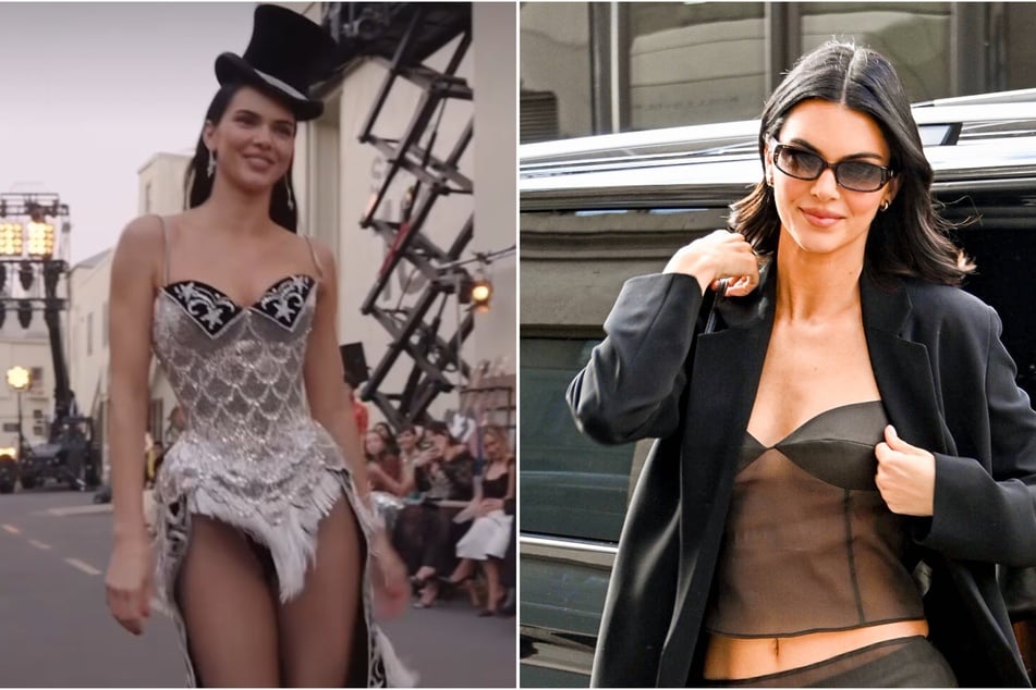 Kendall Jenner brings showgirl vibes with Moulin Rouge look on Vogue World runway