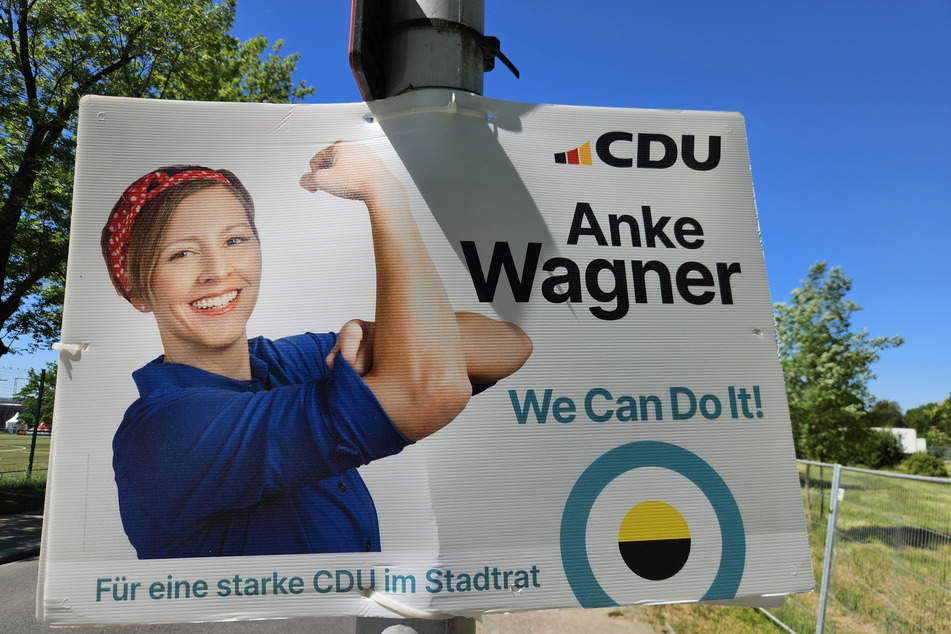 Anke Wagner (41) posiert kraftstrotzend für die CDU.