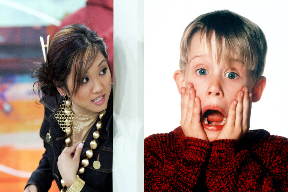 Brenda Song (l.) as London in The Suite Life of Zack and Cody, and Macaulay Culkin (r.) as Kevin McCallaster in Home Alone.