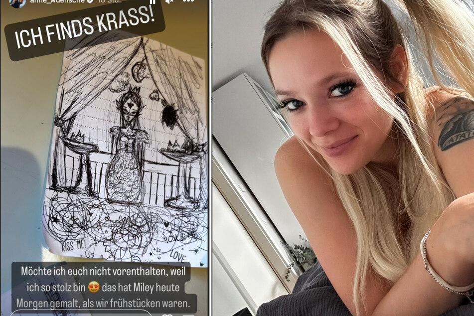 Anne Wünsche (31) teilte stolze die Zeichnungen ihrer Tochter auf Instagram.