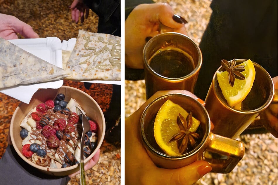 Neu auf dem "Marché de Noël" in den Stadthöfen: Rosé-Glühwein und Crêpe-Bowls.