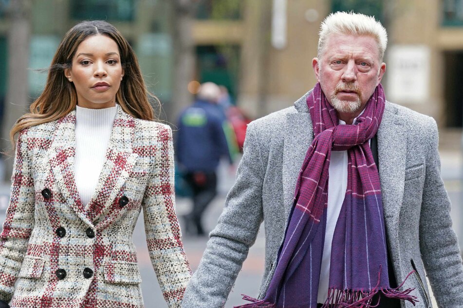 Boris Becker (54) und seine Lebensgefährtin Lilian De Carvalho Monteiro während eines Prozess-Tages in London.