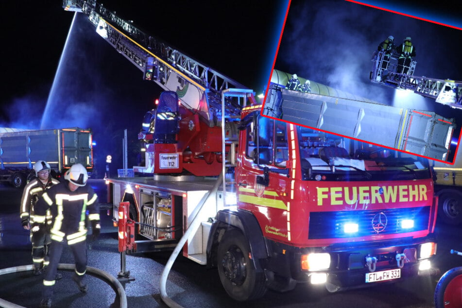 Dresden: Polizei entdeckt qualmenden Laster an A4-Raststätte: Feuerwehreinsatz und Sperrung am "Dresdner Tor"