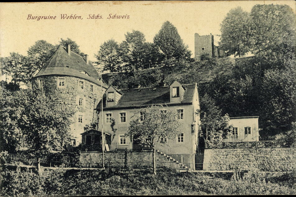 So sah die Wehlener Burg-Ruine in den 1930er-Jahren aus.