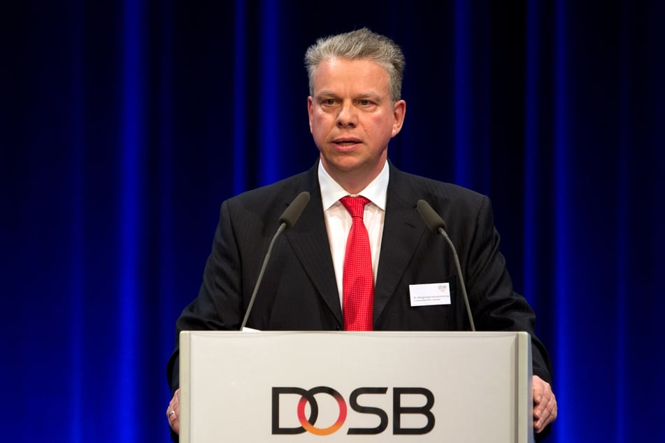 Ulrich Franzen, Präsident des Landessportbundes Sachsen, bei einer Mitgliederversammlung des DOSB. (Archivbild)