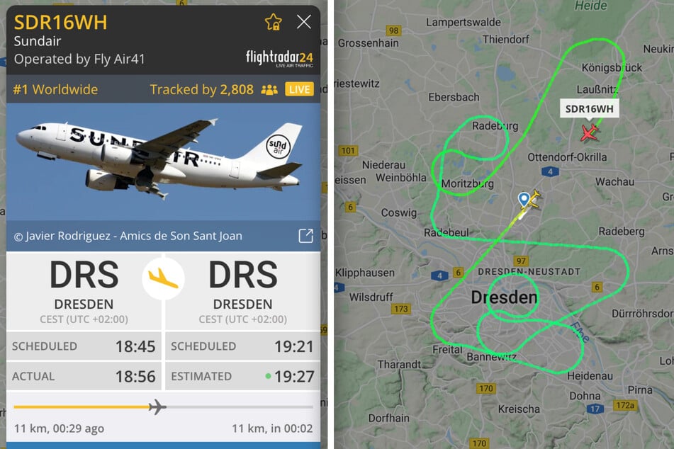 Eine merkwürdige Flugstrecke über Dresden: Was hatte es damit nur auf sich?