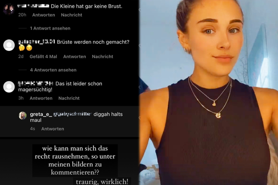 "Love Island"-Finalistin Greta Engelfried (21) machte am Dienstag einige Bodyshaming-Kommentare öffentlich, die sie auf Instagram erhalten hatte.
