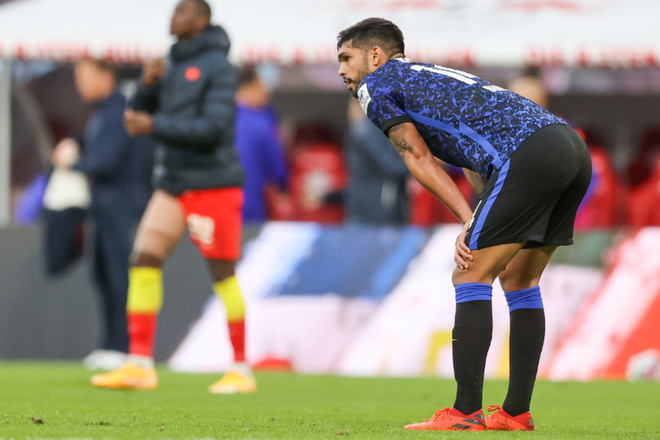 Herthas Omar Alderete feierte gegen RB Leipzig sein Bundesliga-Debüt.