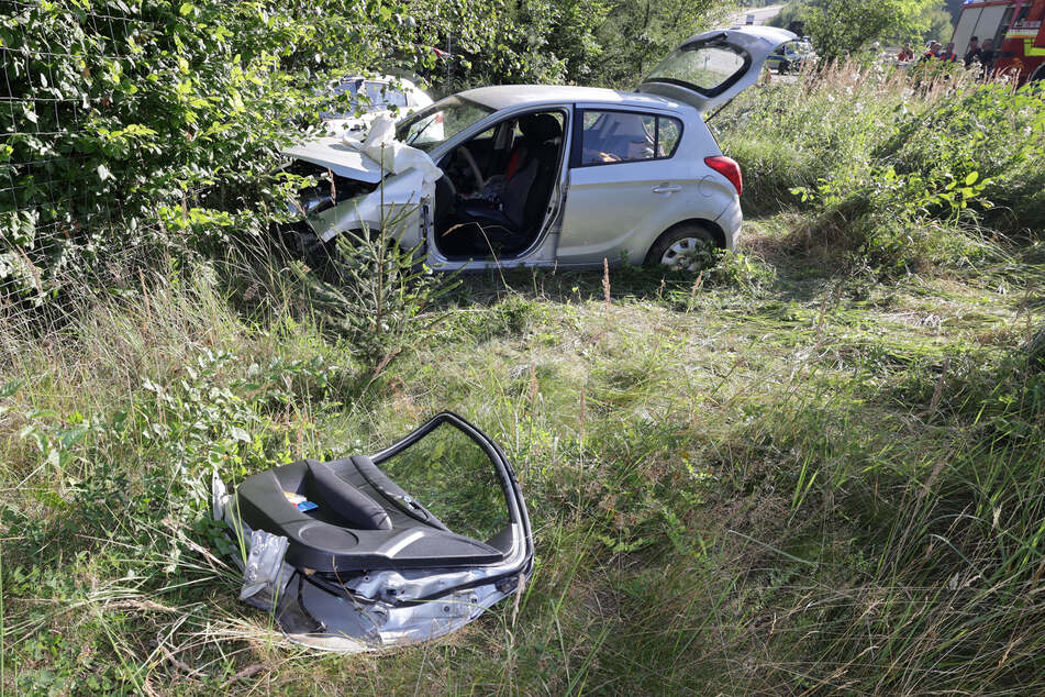 Eine Spur der A4 Richtung Chemnitz musste nach dem Unfall gesperrt werden.