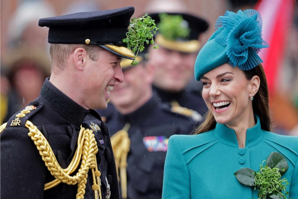 Prince William (l.) and Catherine, Princess of Wales during Britain's St Patrick's Day Parade last year.