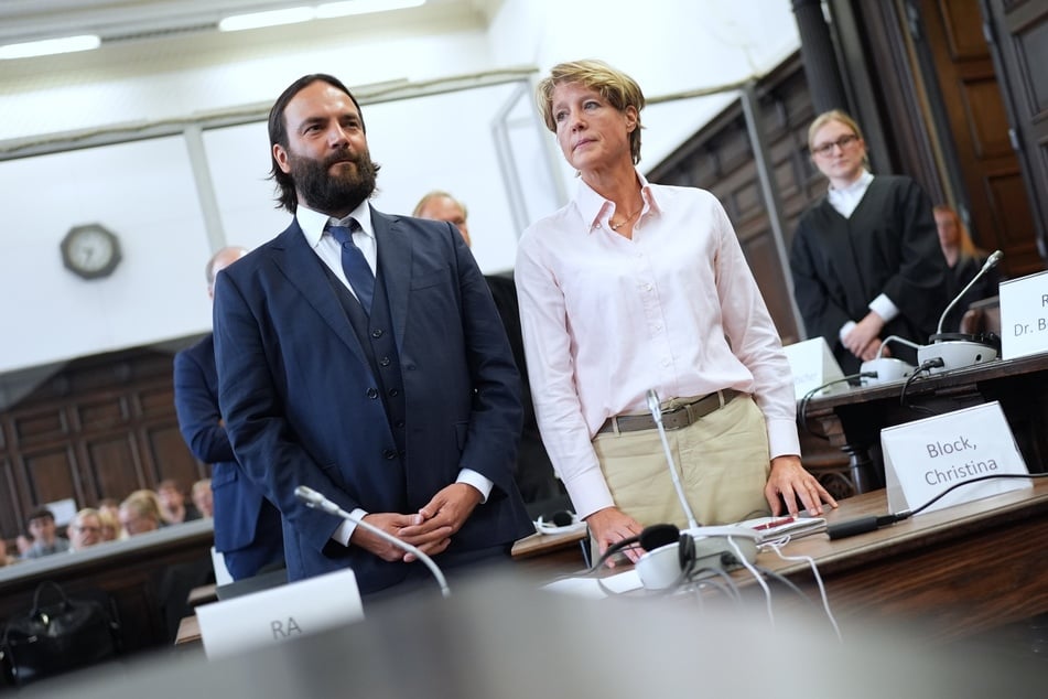 Christina Block mit ihrem Anwalt Ingo Bott (43) am 71. Verhandlungstag vor dem Hamburger Landgericht.