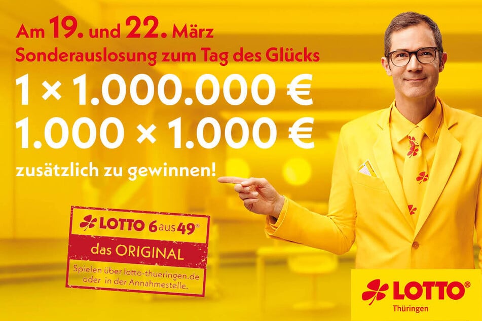 Freut Euch über eine bundesweite Sonderauslosung am Tag des Glücks bei LOTTO Thüringen.