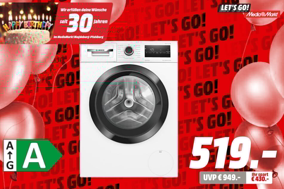 Bosch-Waschmaschine für 519 statt 949 Euro.