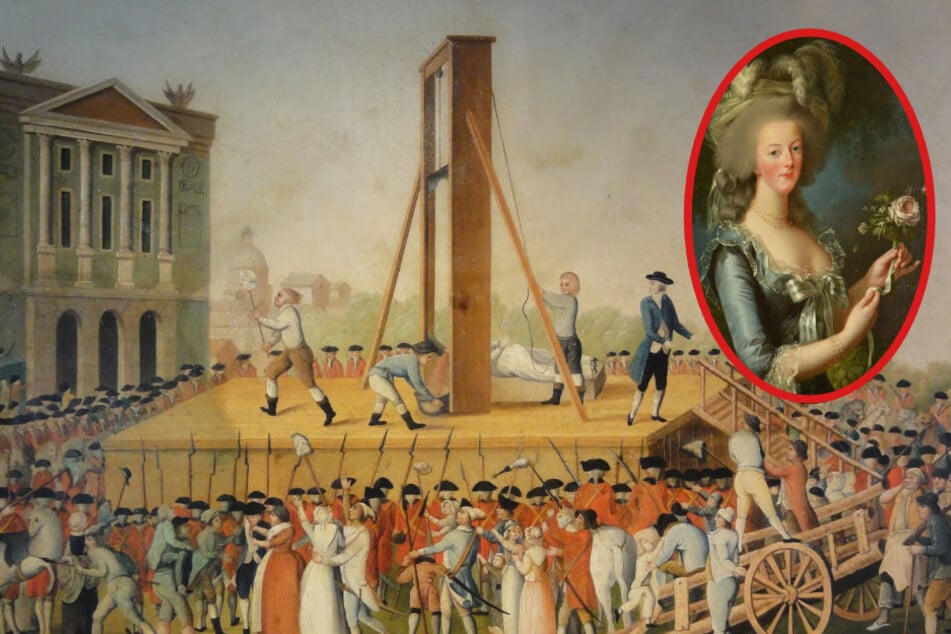 Marie-Antoinettes Hinrichtung 1793 auf dem Revolutionsplatz.