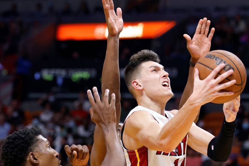 Heat guard Tyler Herro scored 21 points on Saturday night.