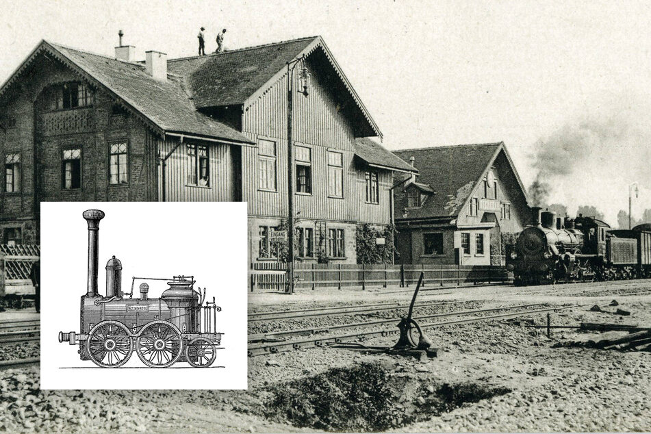 Selbst die legendäre Lok "Saxonia" hielt schon am Bahnhof Niederau.