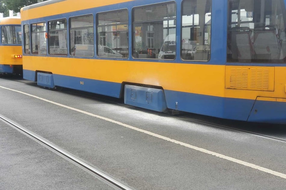 Ein Feuerlöscher kam an der Tram zum Einsatz.