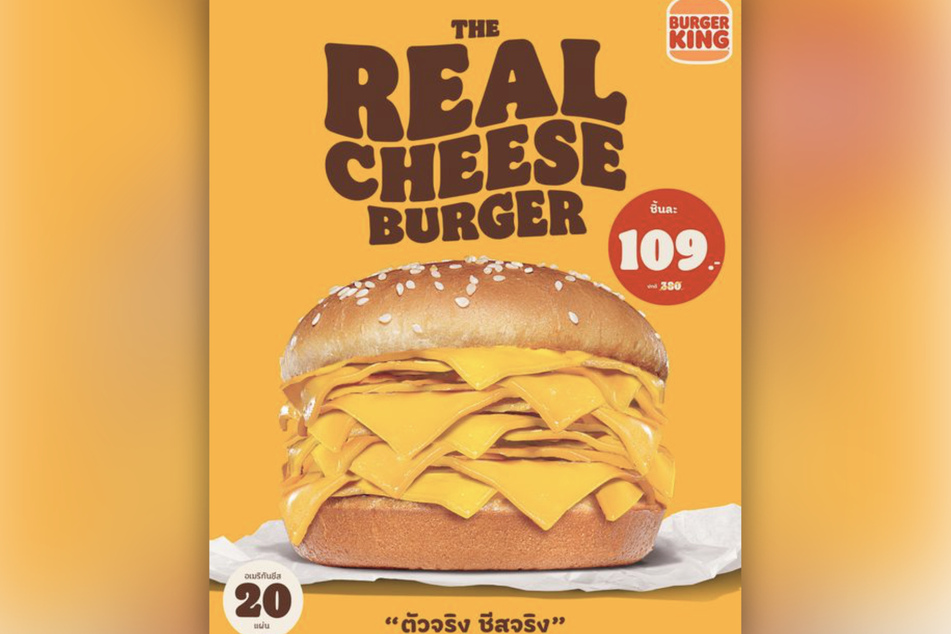 Kein Witz, sondern Realität in Thailand: Derzeit gehen bei Burger King "echte Käseburger" über den Tresen.