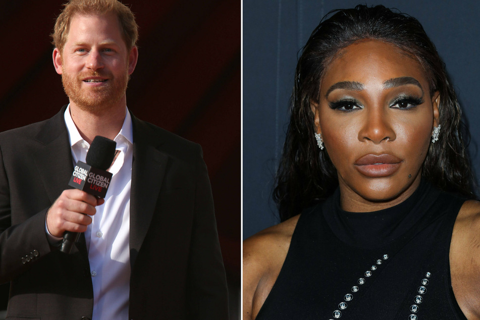 Prince Harry (l.) has been working with Serena Williams through the personal coaching platform Better up.