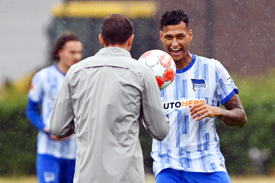 Grund zur Freude: Davie Selke (r.) traf schon wieder für Hertha BSC! (Archivfoto)