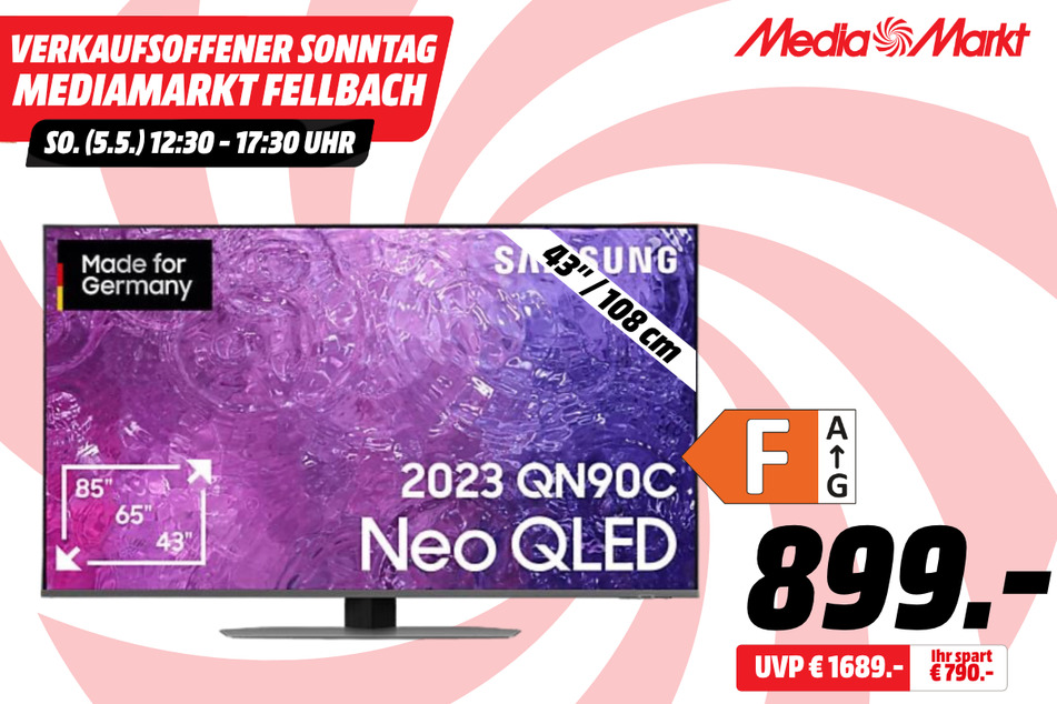 43-Zoll Samsung-Fernseher für 899 statt 1.689 Euro.