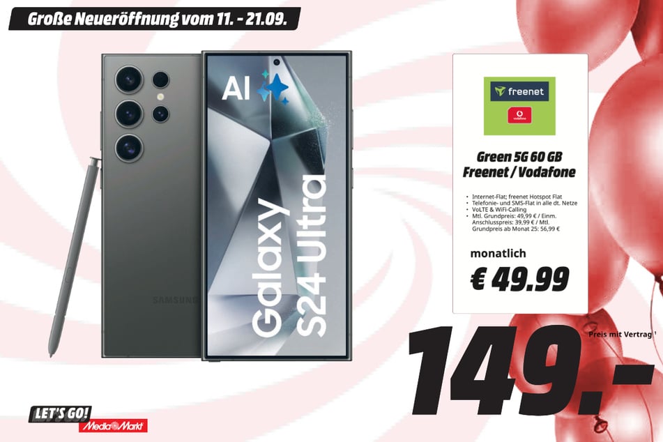 Samsung Galaxy S24 Ultra im Tarif.