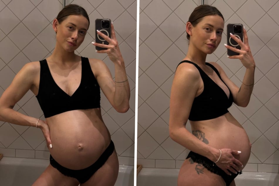 Immer wieder teilte die Influencerin zuckersüße Baby-Update-Fotos mit ihren Fans.