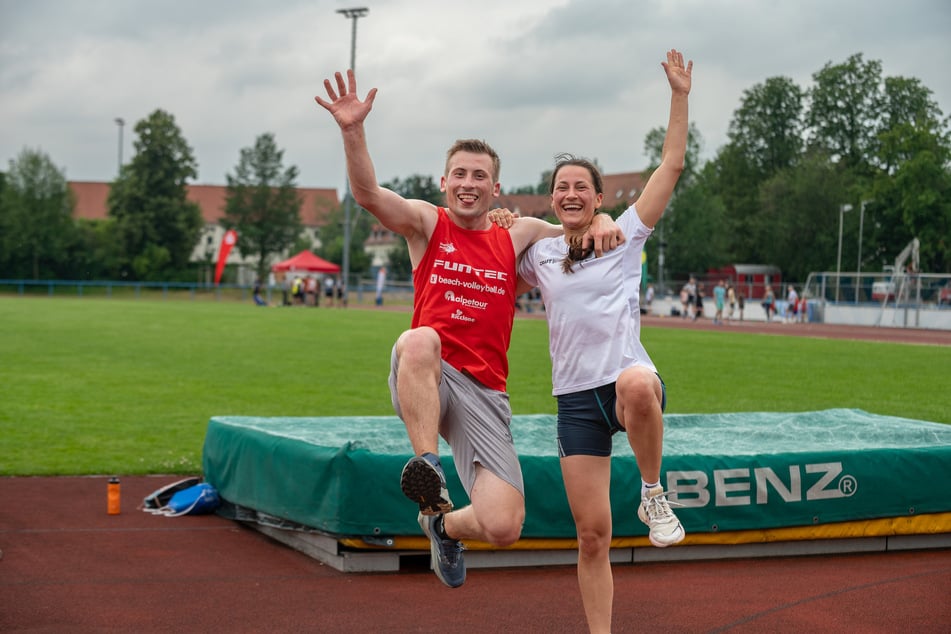 Melanie und Freund Oli Hache (27) hatten sichtlich Spaß.