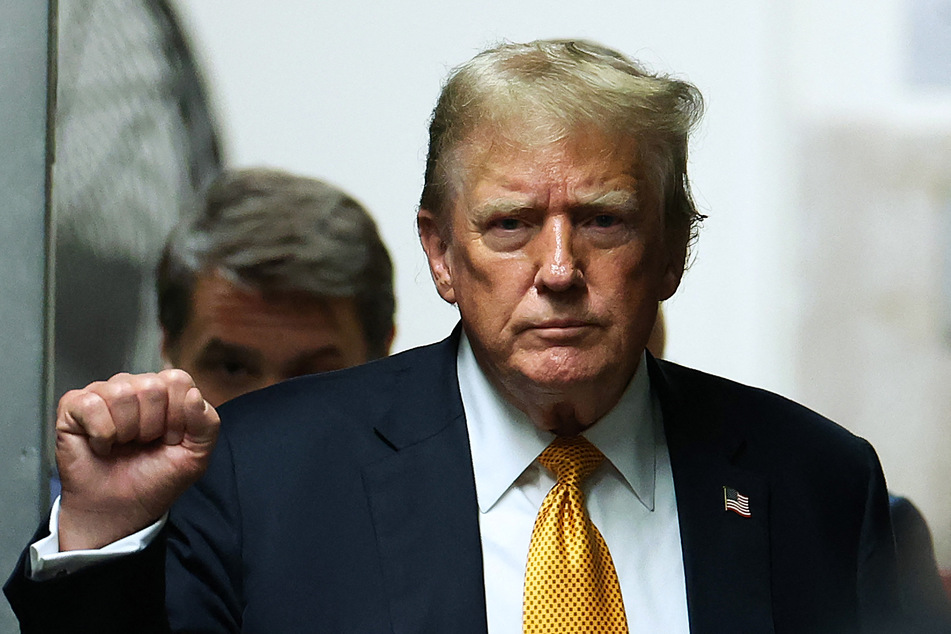 Former President Donald Trump returns to the courtroom for additional juror questions during his criminal trial at Manhattan Criminal Court on Wednesday in New York City.