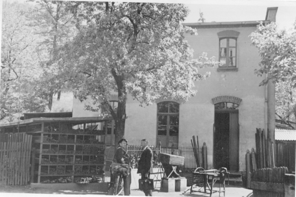 Eine Aufnahme aus den 1940er-Jahren mit Blick auf die Werkstatt (damals noch in Freital angesiedelt).