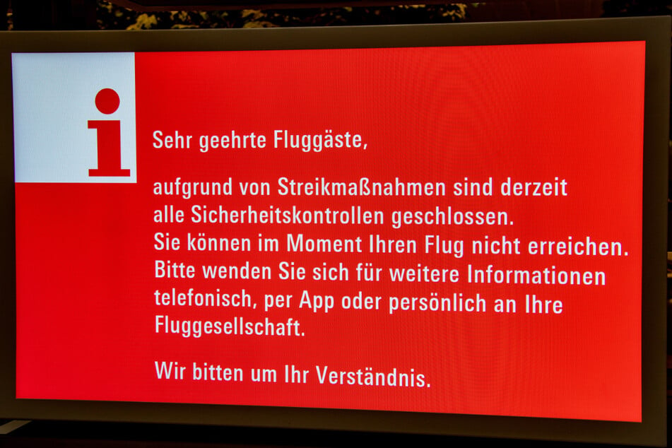 Aufgrund des Streiks wurden am Frankfurter Flughafen alle Sicherheitskontrollen geschlossen.