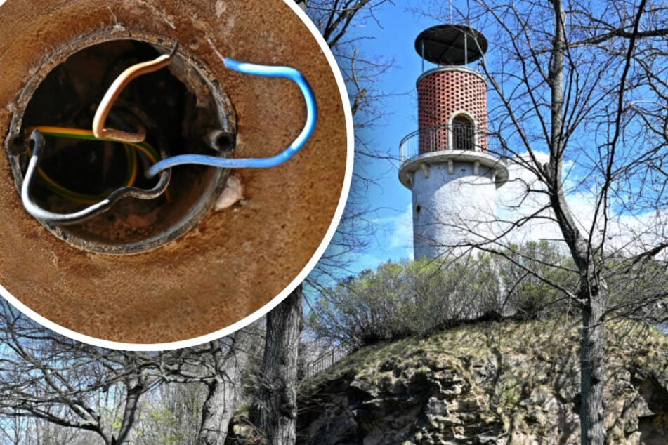 Dresden: Hoher Stein für lange Zeit zu: So schlimm wüteten die Vandalen im Aussichtsturm