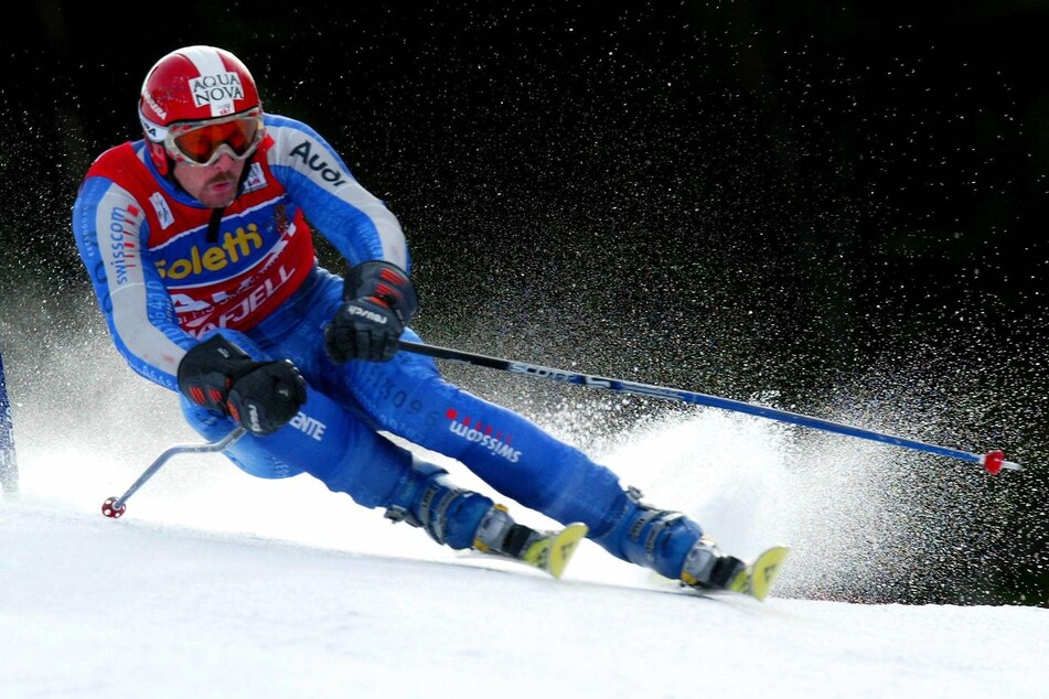 Ski-Ass Michael von Grünigen (heute 54) beim Riesenslalom-Weltcup 2003 in Norwegen. (Archivfoto)