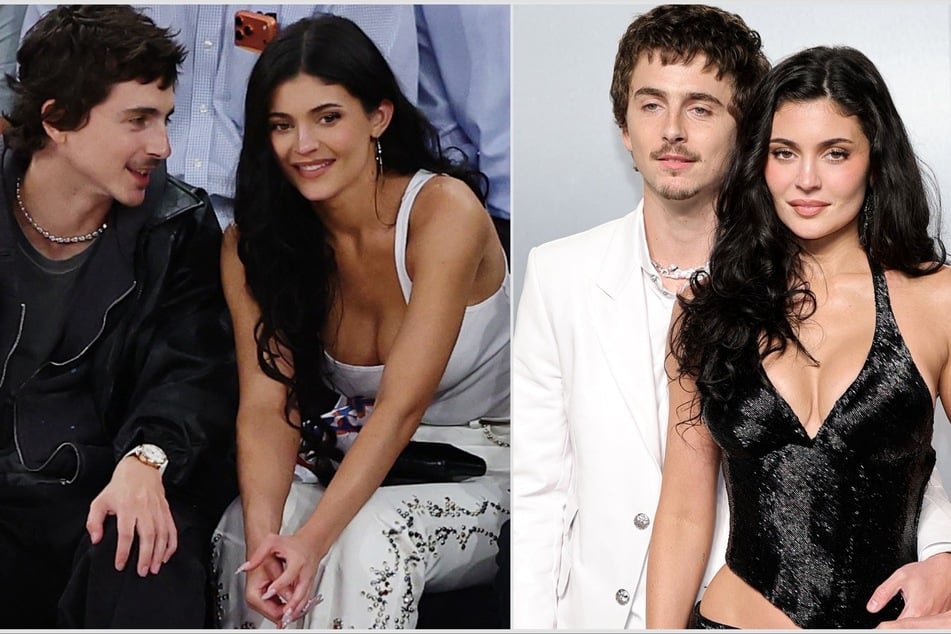 Kylie Jenner and Timothée Chalamet (l.) took over Manhattan a day before the anticipated Knicks parade.