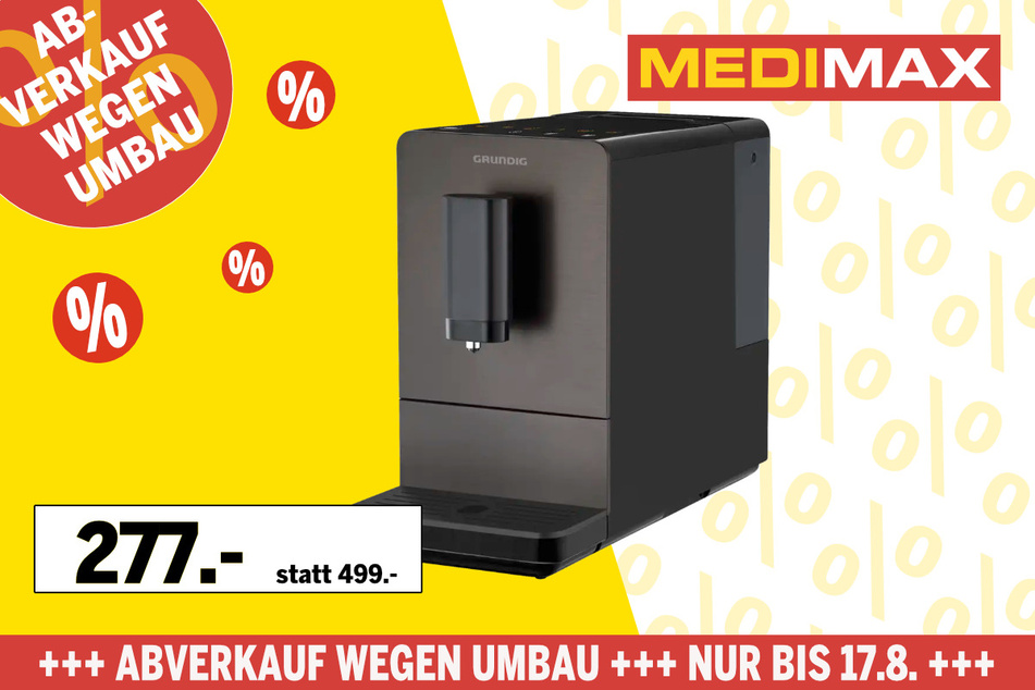 Grundig Kaffeevollautomat für 277 statt 499 Euro.