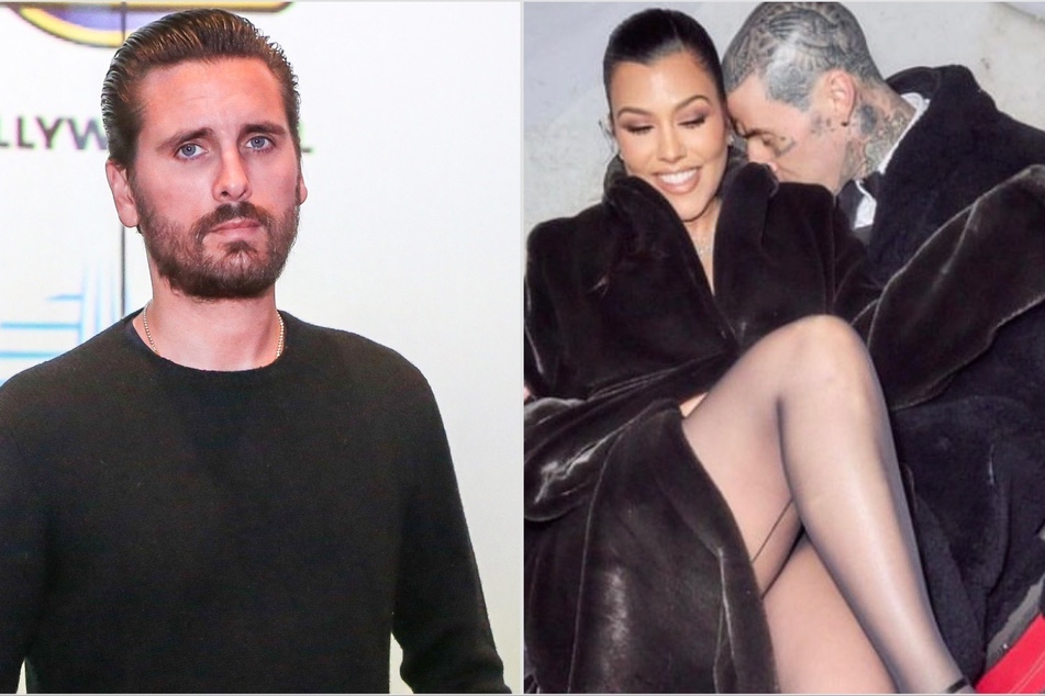 Does Scott Disick (l.) have a point? Should Kourtney Kardashian and Travis Barker (r.) tone down their excessive make-out sessions?