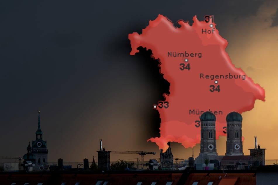 Im Tagesverlauf ziehen über Bayern schwere Gewitter auf.