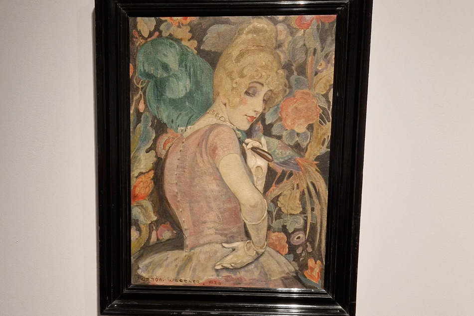 "Lili mit dem Federfächer" von 1920 von der dänischen Künstlerin Gerdea Wegener.