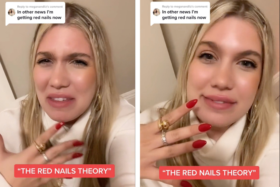 TikToker Robyn Delmonte went viral with the "red nails theory" after claiming it had to do with men's "mommy issues."